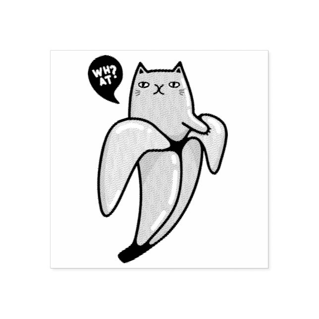 Katt i bananer stämpel (Tryck)
