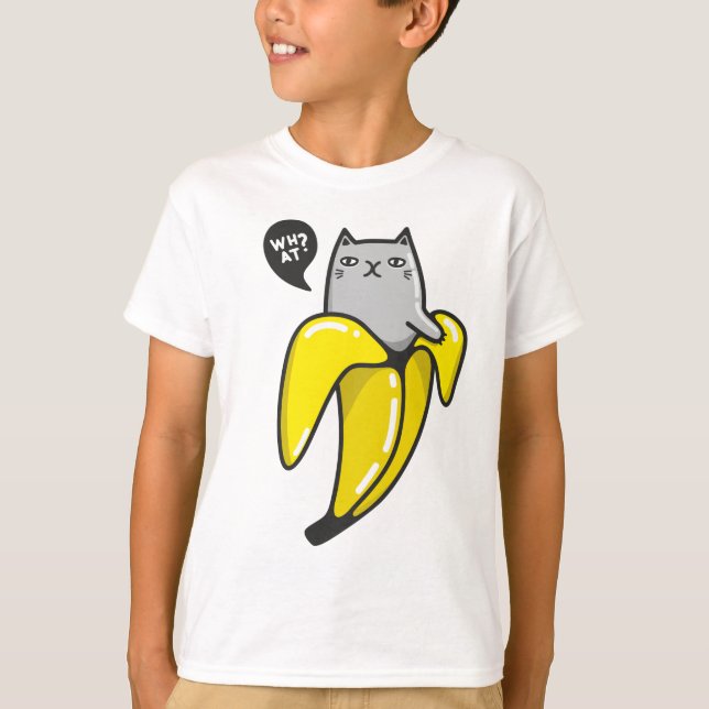 Katt i bananer t shirt (Framsida)