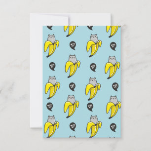 Katt i bananer tack kort