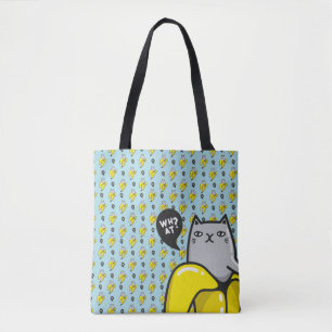 Katt i bananer tygkasse