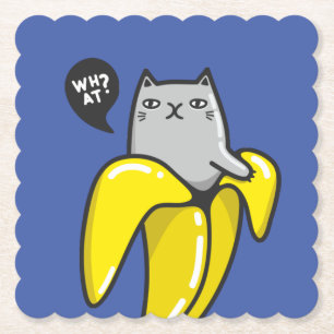 Katt i bananer underlägg papper