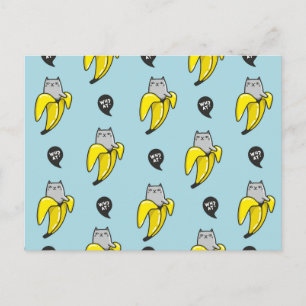 Katt i bananer vykort