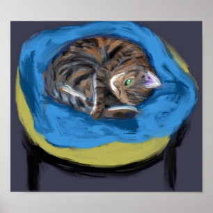 Katt i Bed, Suzanne Valadon Poster