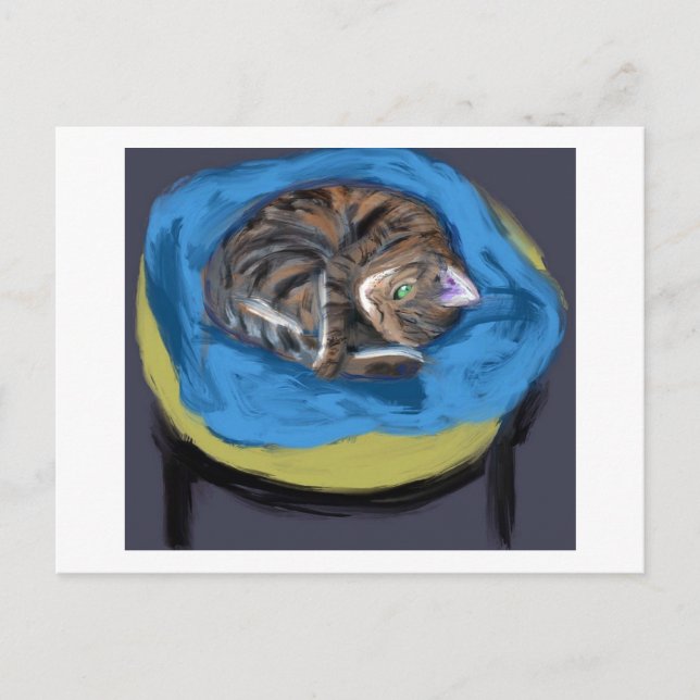 Katt i Bed, Suzanne Valadon Vykort (Framsida)