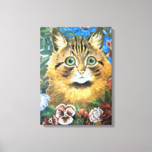 Katt i blomman, Louis Wain Canvastryck