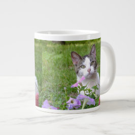 Katt i blommor Jumbo-mugg Jumbo Mugg