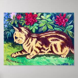 Katt i Blomsterträdgården, Louis Wain Poster