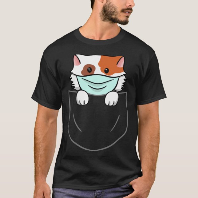Katt i bröstfickans bröstkorg på Pocket Animal Ans T Shirt (Framsida)