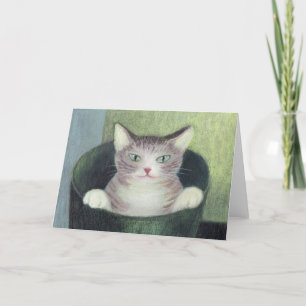 Katt i Bucket Kort