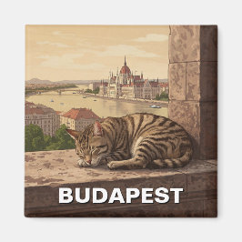 Katt i Budapest Ungerns parlament Bygger resande Magnet