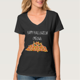 Katt i Candy corn Funny Halloween T-Shirt