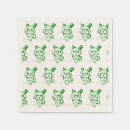 Katt i Cone Perfekt Grönt Pappersservett