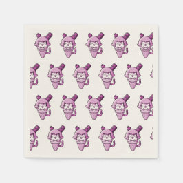 Katt i Cone-Rosa Pappersservett