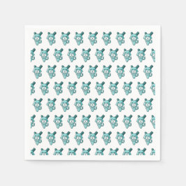 Katt i Cone Teal Pappersservett