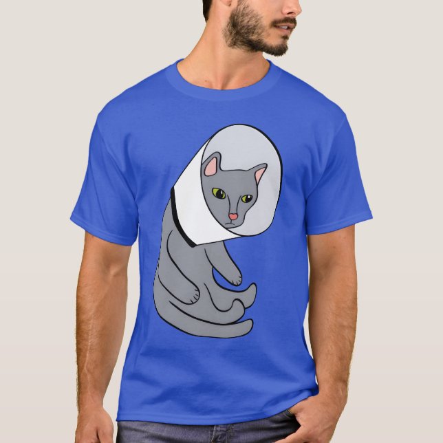 Katt i en Cone-reflektor T Shirt (Framsida)