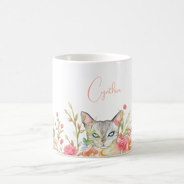 Katt i en Garden Customized Kaffemugg (Center)