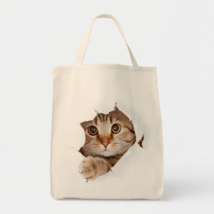 Katt i en hänga lös! tygkasse