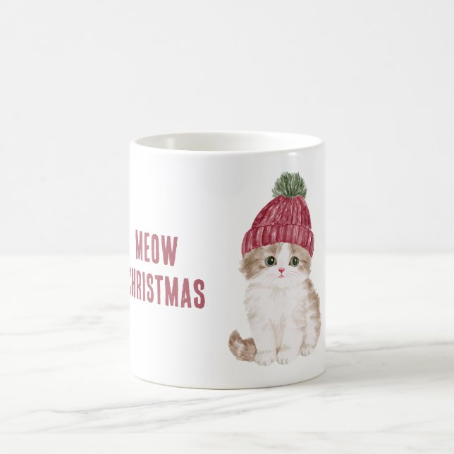 Katt i en hatt jul kaffemugg (Center)