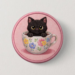 Katt I En Mugg Knapp