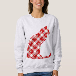 Katt i en röd buffalo Play-jul Mönster T Shirt