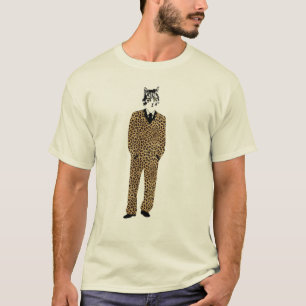 Katt i en skjorta för jaguarkostym T T Shirt
