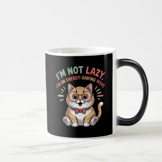 Katt i energisparläge magisk mugg (Höger)