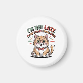 Katt i energisparläge magnet