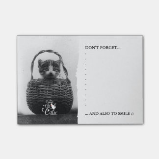 Katt i ett basketvintagefoto post-it block