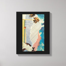 Katt i ett konstigt landskap canvastryck