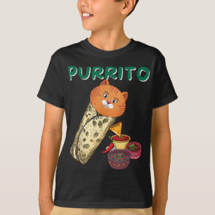 Katt i ett Purrito Födelsedag för son T Shirt