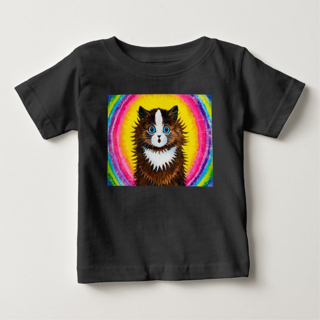 Katt i ett regnbåge, Louis Wain Baby T-Shirt (Framsida)