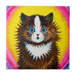 Katt i ett regnbåge, Louis Wain Kakelplatta