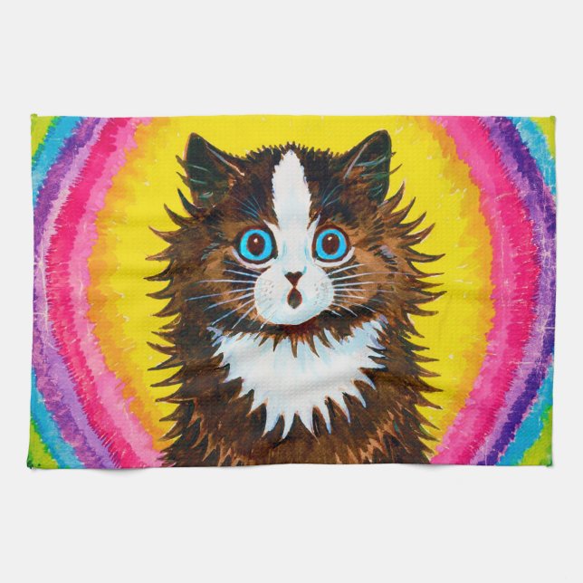 Katt i ett regnbåge, Louis Wain Kökshandduk (Horisontell)