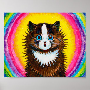 Katt i ett regnbåge, Louis Wain Poster