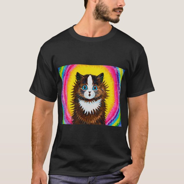 Katt i ett regnbåge, Louis Wain T Shirt (Framsida)