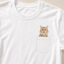 Katt i ficka | Anpassad husdjursfoto T Shirt