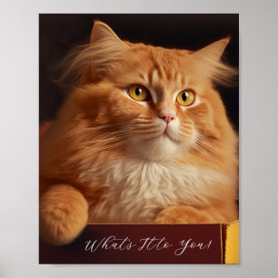 Katt i foderlådan - Sarkastisk katt Poster
