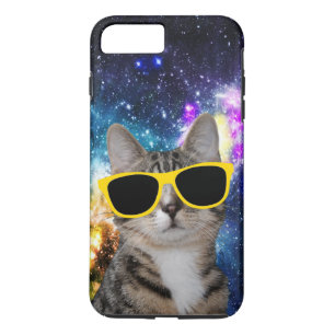 Katt i fodral för plus för rymdeniPhone 7