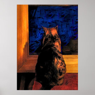 Katt i fönstret poster