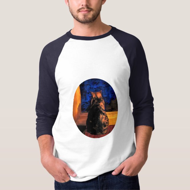 Katt i fönstret t-shirt (Framsida)