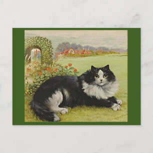 Katt i Garden av Louis Wain Vykort