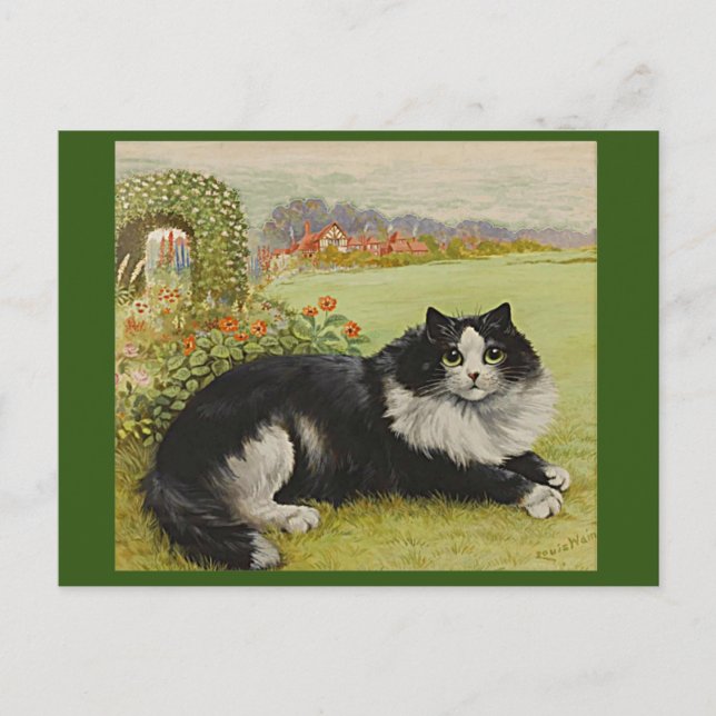 Katt i Garden av Louis Wain Vykort (Framsida)