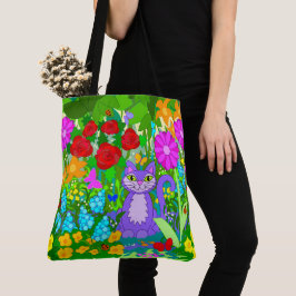 Katt i Garden Fantasy Flowers Butterflies Ladybugs Tygkasse