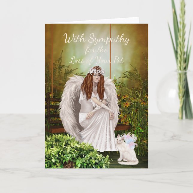 Katt i gel för förlust av sällskapsdjur kort (Framsida)