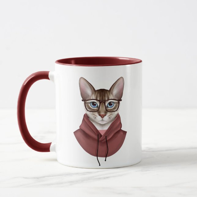 Katt i glas mugg (Vänster)