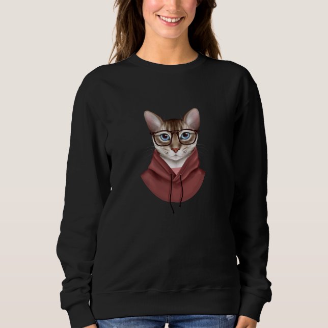 Katt i glas t shirt (Framsida)