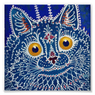 "Katt i Gothic Stil" av Louis Wain Fototryck