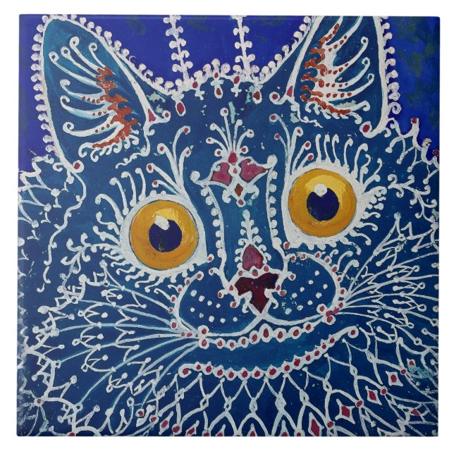 "Katt i Gothic Stil" av Louis Wain Kakelplatta (Framsidan)