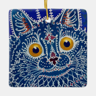 “Katt i gotisk stil” av Louis Wain Julgransprydnad Keramik