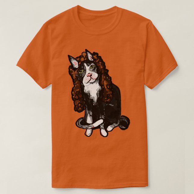 Katt i grå vedsnöre t shirt (Design framsida)